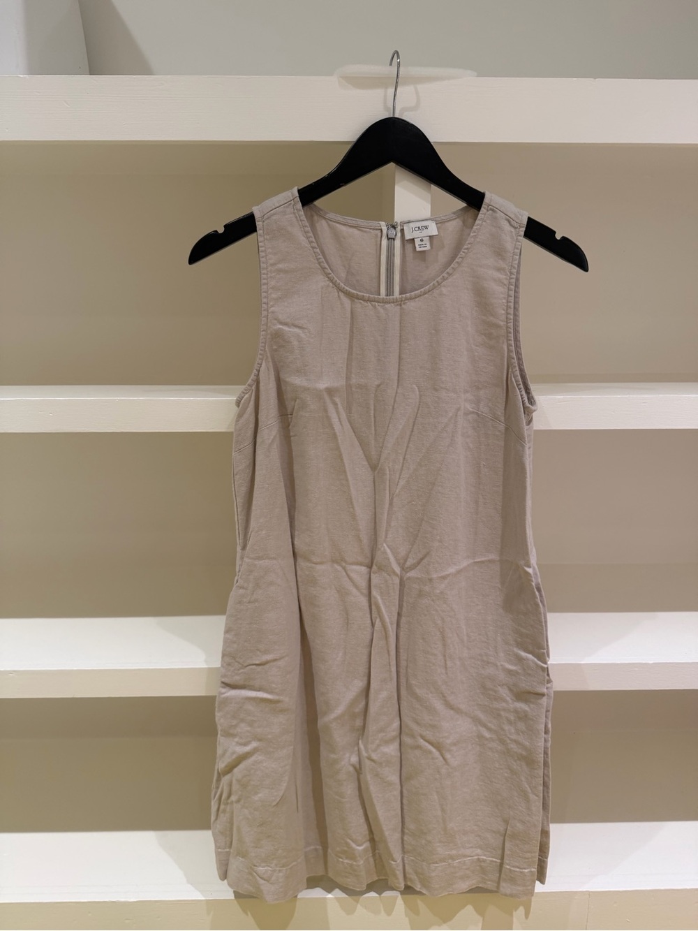 J. Crew Sleeveless Beige Mini Dress (size 6)